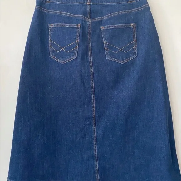 WULI:LUU by Gok Wan Denim A-Line Skirt Button Front Sizes: 10, 12 - Picture 3 of 4
